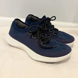 Allbirds Tree Dashers Running Shoes Navy Blue Womens 8